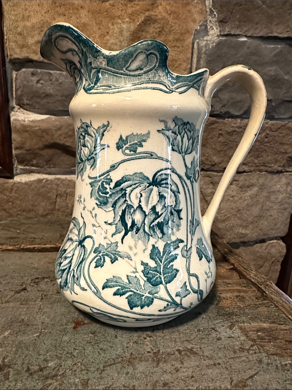 Antique W Baker & Co ironstone pitcher